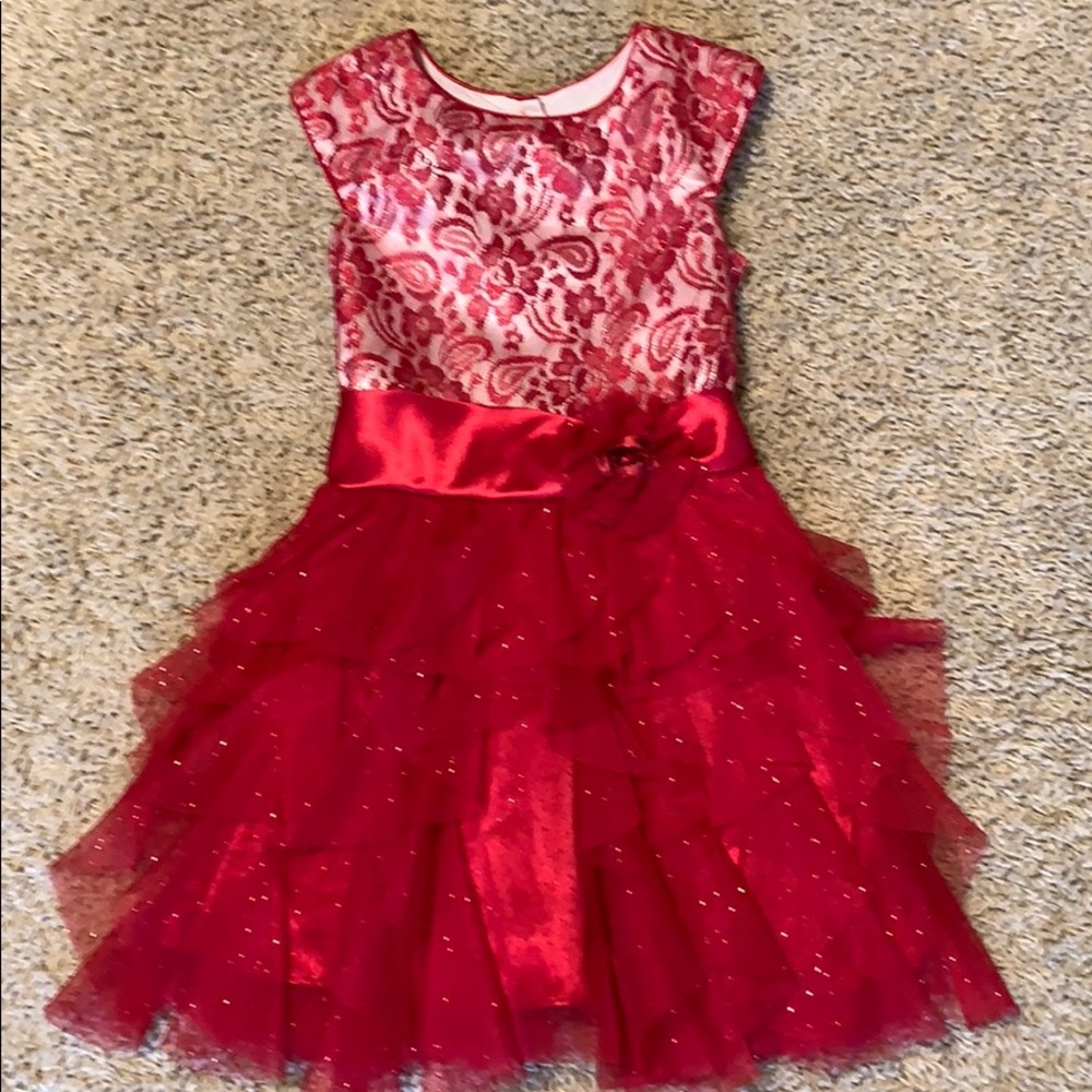 Red Girl’s party dress/holiday dress